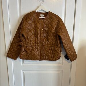 LOFT Tan Quilted Jacket